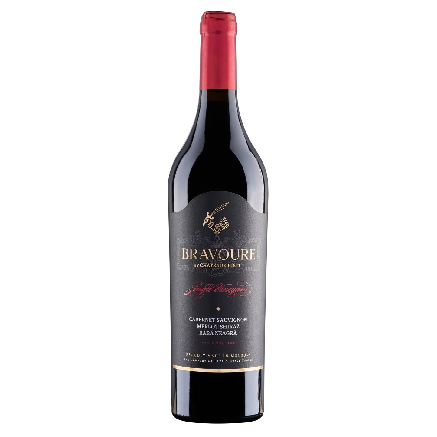 Bravoure Cabernet Merlot Shiraz Rara Neagra este un cupaj rosu construit in jurul echilibrului dintre structura, complexitate si caracter regional