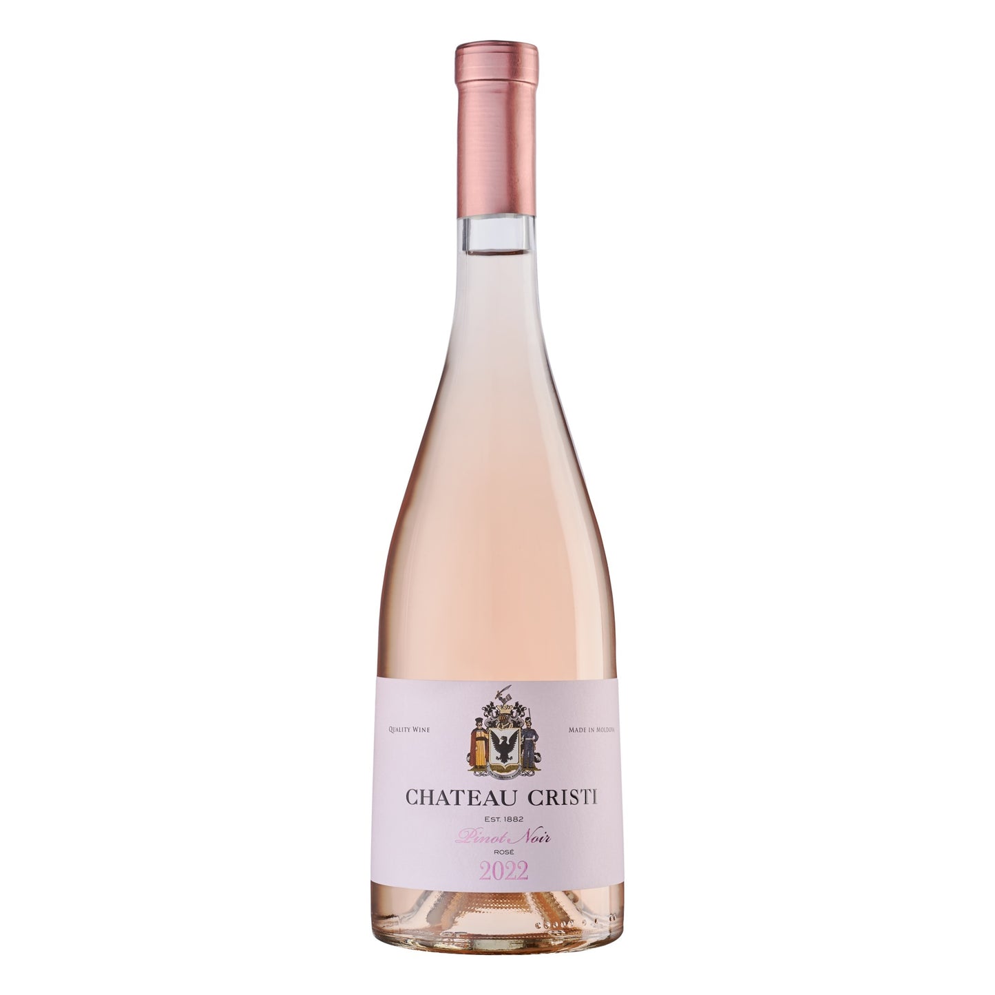 Culoarea sa roz pal, luminoasa si eleganta, anunta un vin proaspat si expresiv