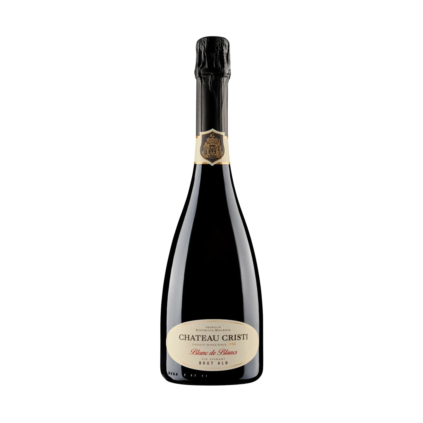 Chateau Cristi Blanc de Blancs Brut vin spumant Chardonnay Moldova metoda Charmat
