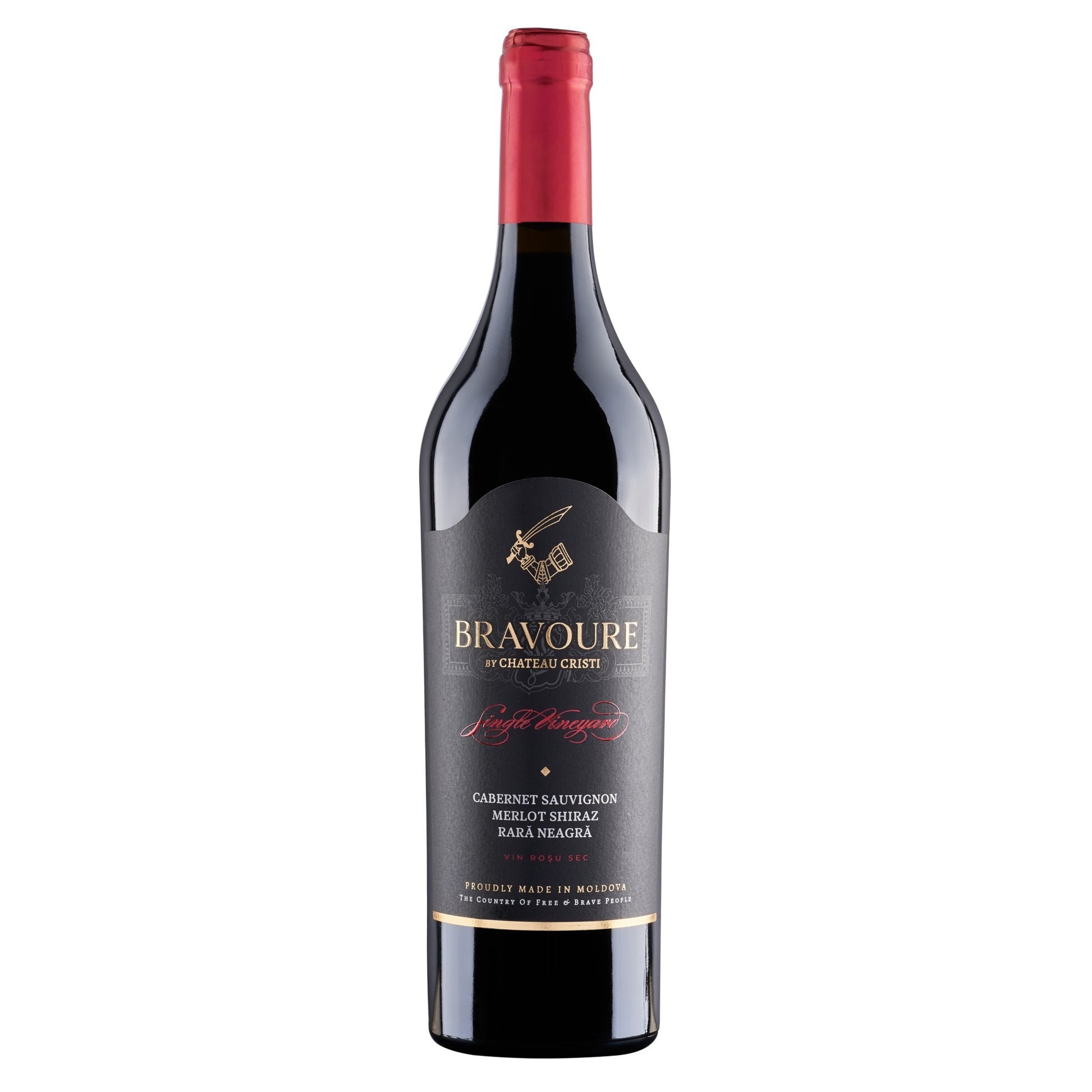 Bravoure Rara Neagra vin rosu premium Moldova Chateau Cristi cutie 6 sticle