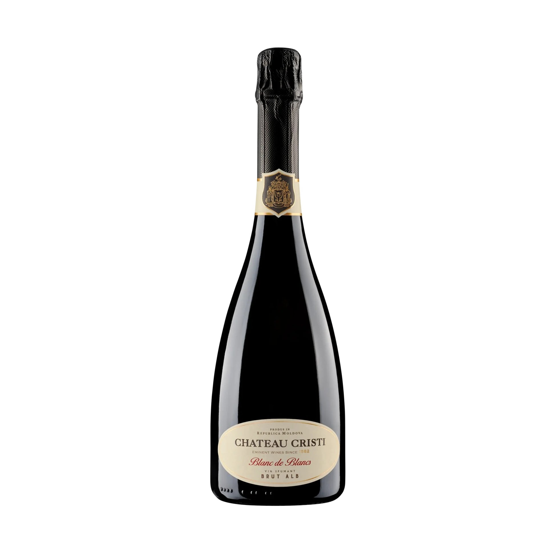 Chateau Cristi Blanc de Blancs Brut vin spumant Chardonnay Moldova metoda Charmat