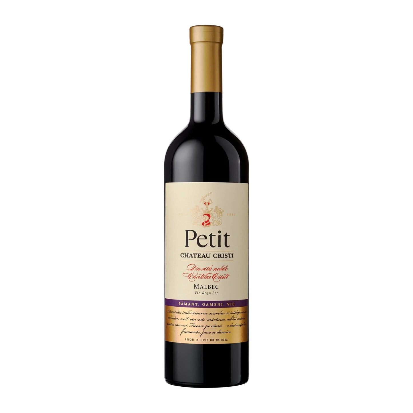 Petit Malbec Chateau Cristi sticla 0.75L vin rosu sec Moldova
