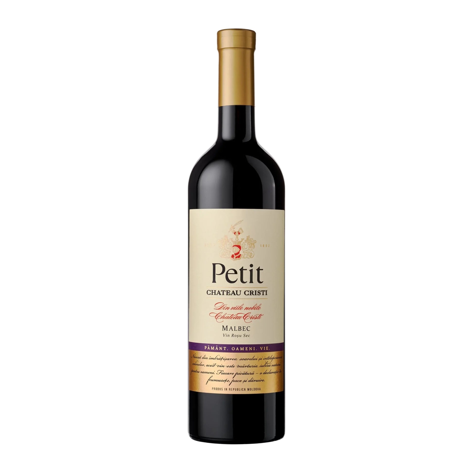 Petit Malbec Chateau Cristi sticla 0.75L vin rosu sec Moldova