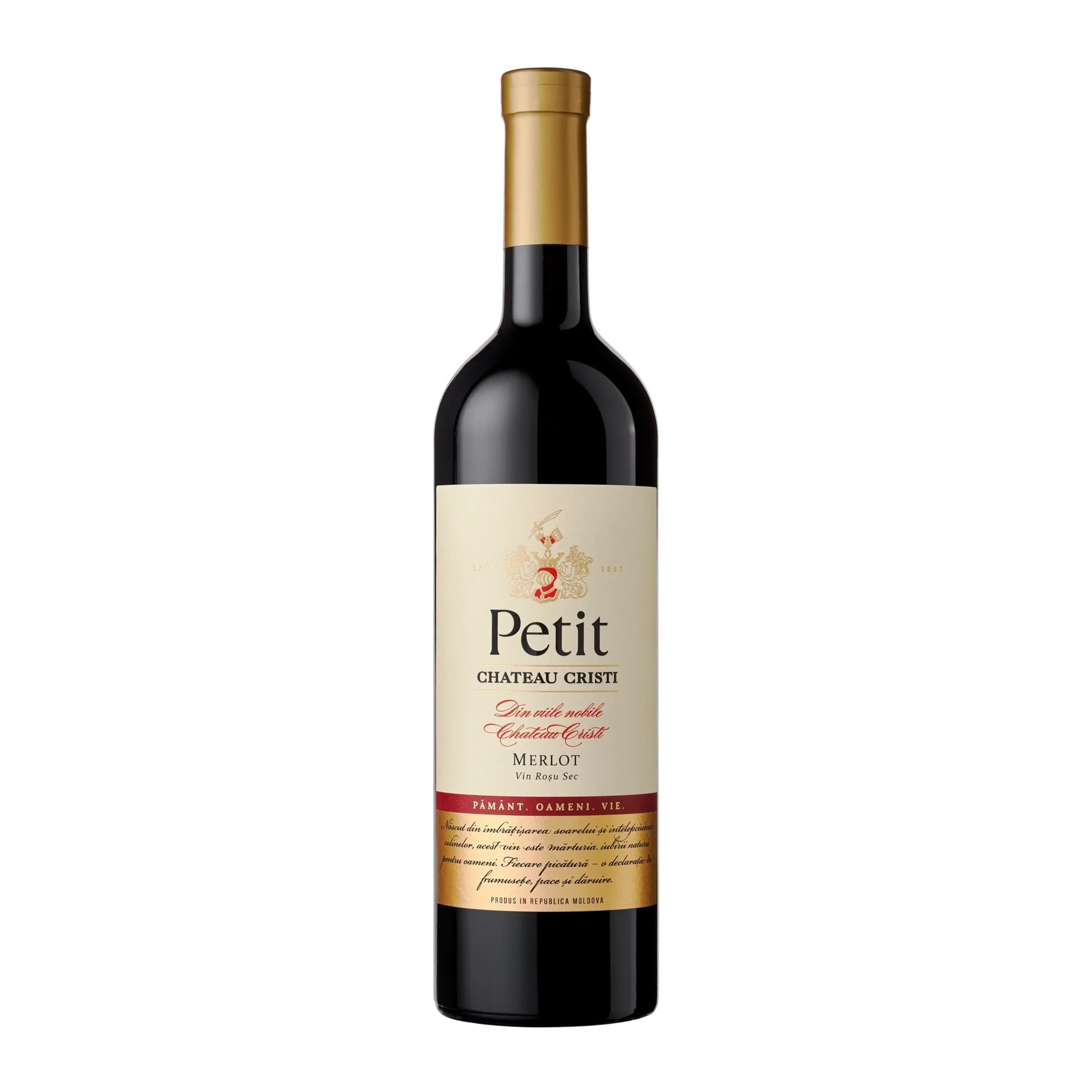 Petit Merlot Chateau Cristi sticla 0.75L vin rosu sec Moldova